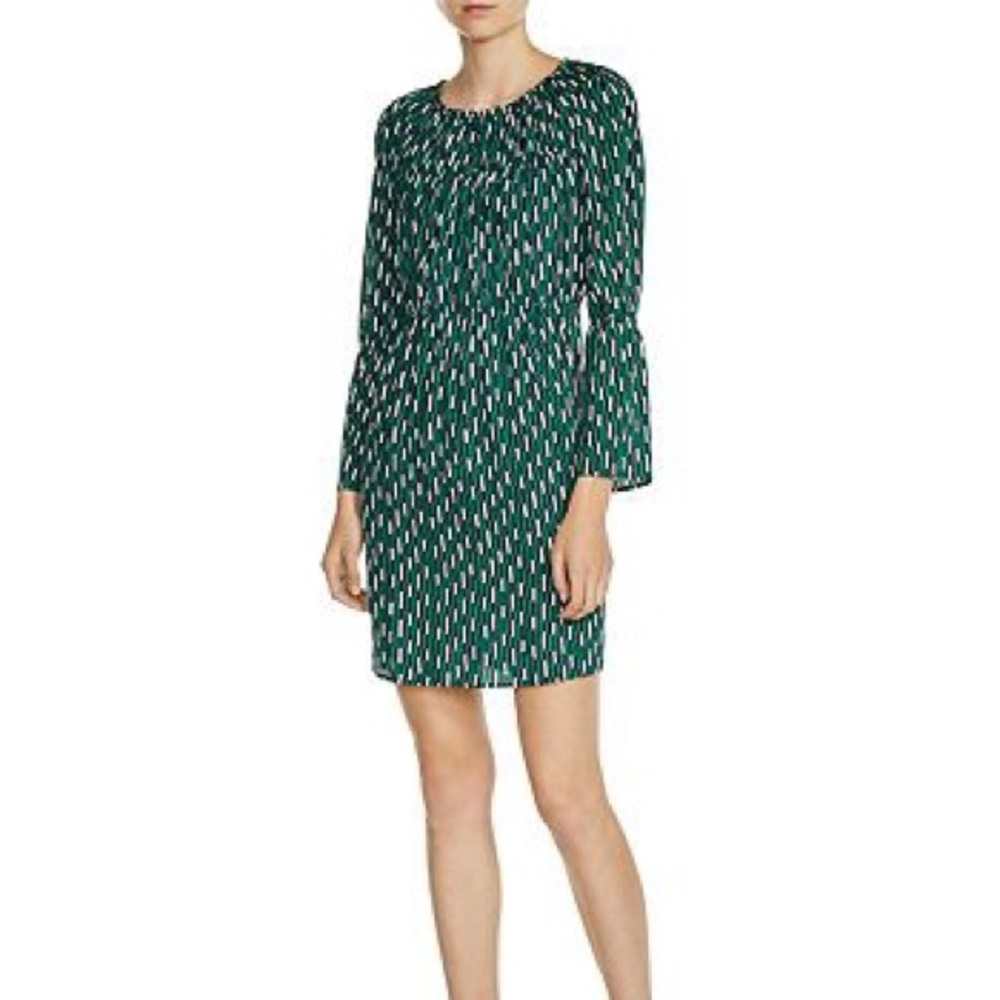 NWT Maje H17 Revalou Patterned Long Sleeve Dress